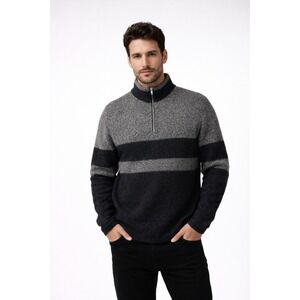 Natural Born Fleece Pure New Wool Sweater Mens S Quarter Zip Scotland Made